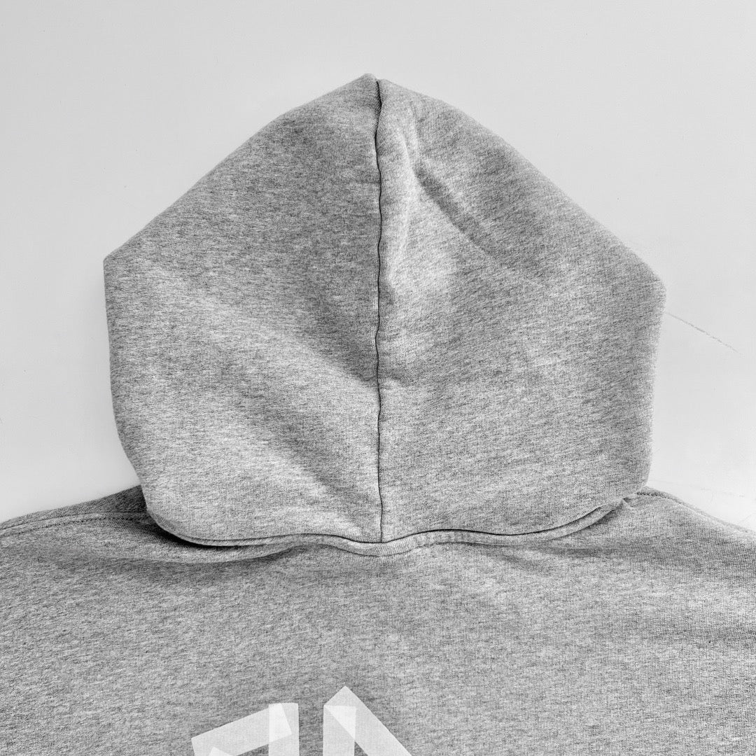 Grey Cotton Bold Text Pullover - Men's