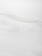 Black Cotton Tonal Text Crewneck - Men's