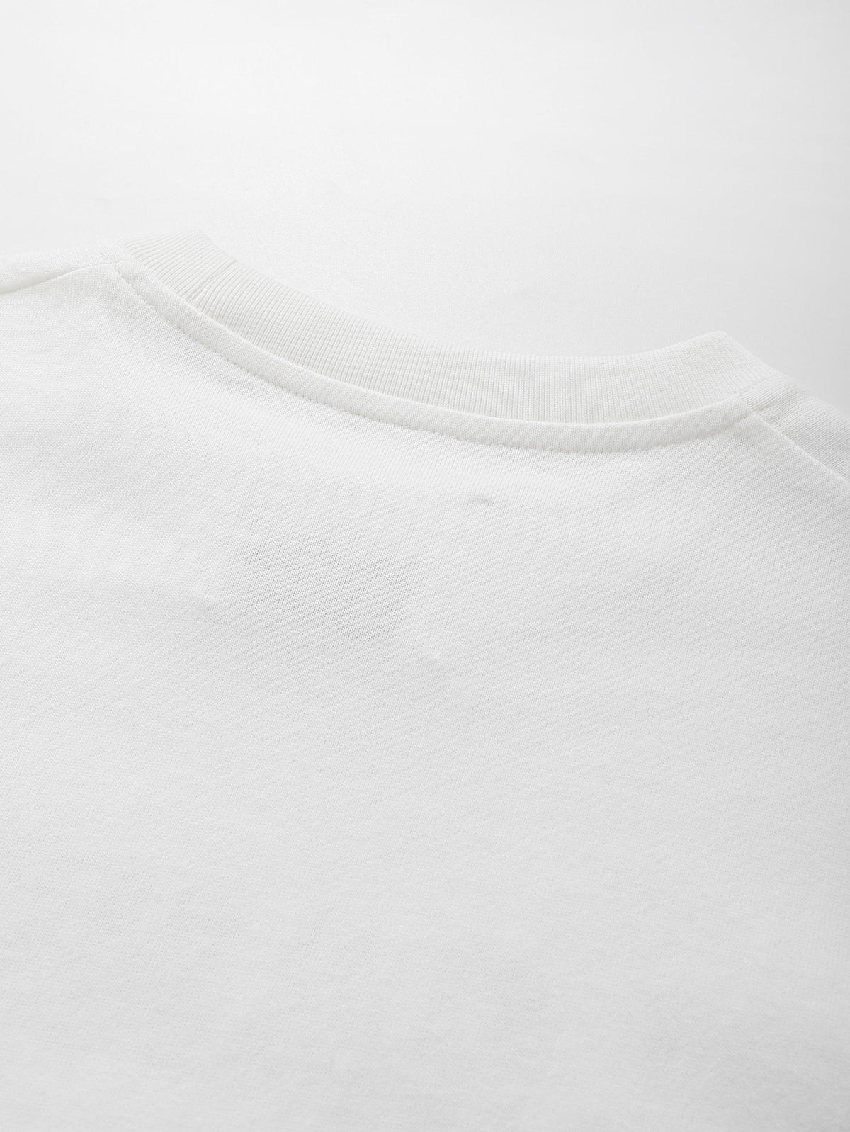 Black Cotton Tonal Text Crewneck - Men's
