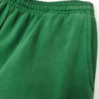 Green Cotton Web Graphic Joggers - Men's