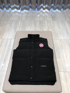 Black Nylon Arm Patch Gilet - Men's