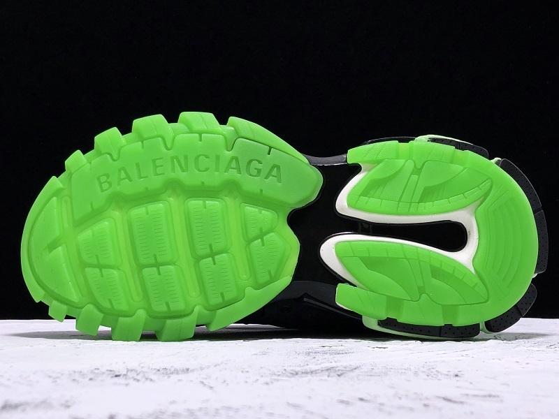 Track Black and Green Sneakers