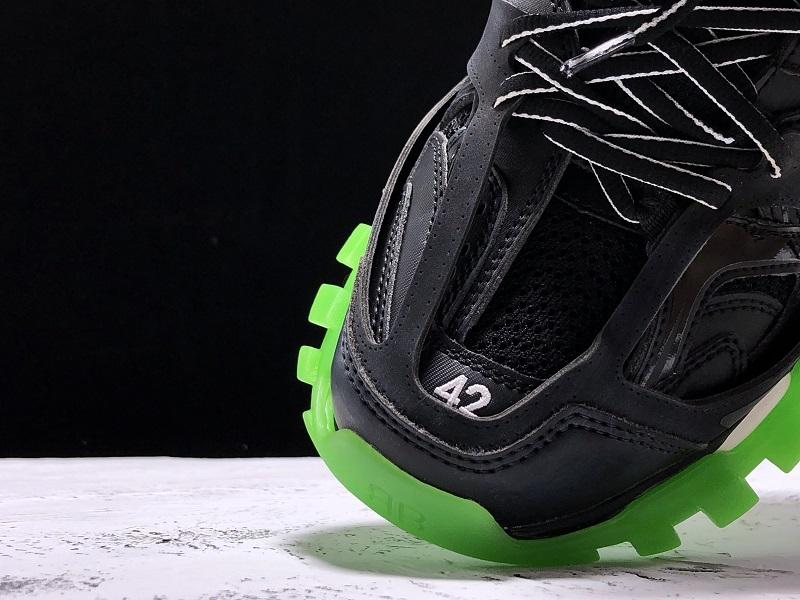 Track Black and Green Sneakers