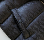 Navy Blue and Black Puffer Jacket - Men's