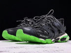 Track Black and Green Sneakers