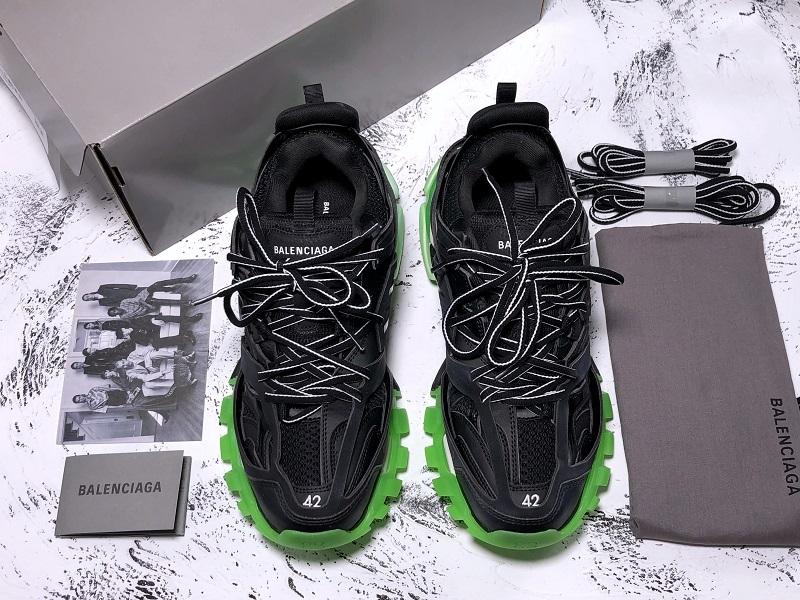 Track Black and Green Sneakers