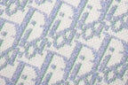 Blue Jacquard Monogram Crewneck - Men's