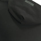 Black Cotton Logo Pullover - Men's