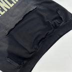 Black Cotton Washed Logo Pullover - Men's