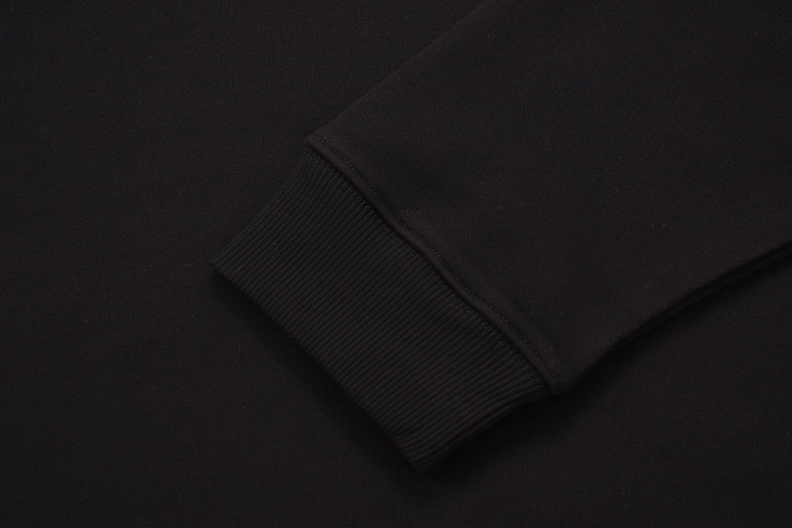 Black Cotton Triangle Logo Long-Sleeve - Men's