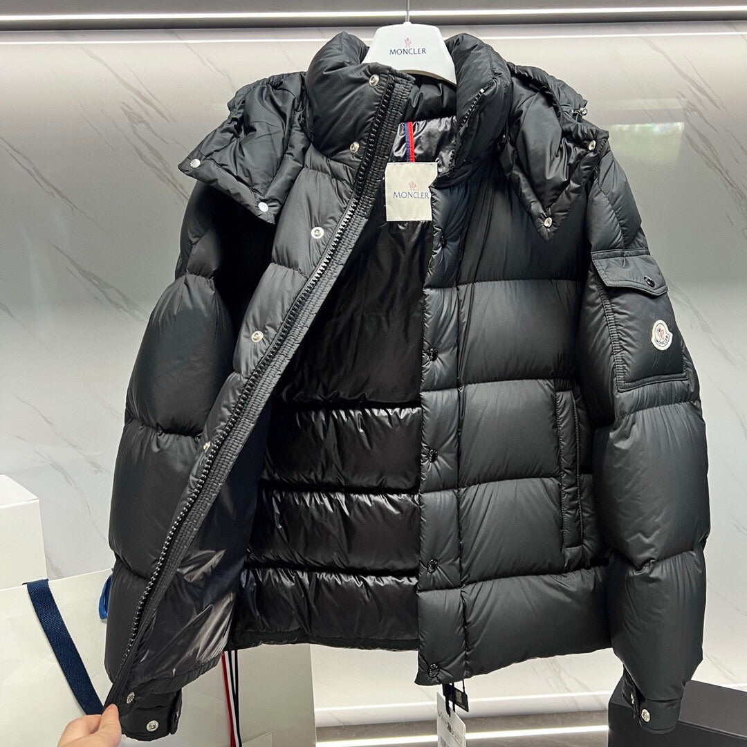 Black Puffer Jacket - Men's