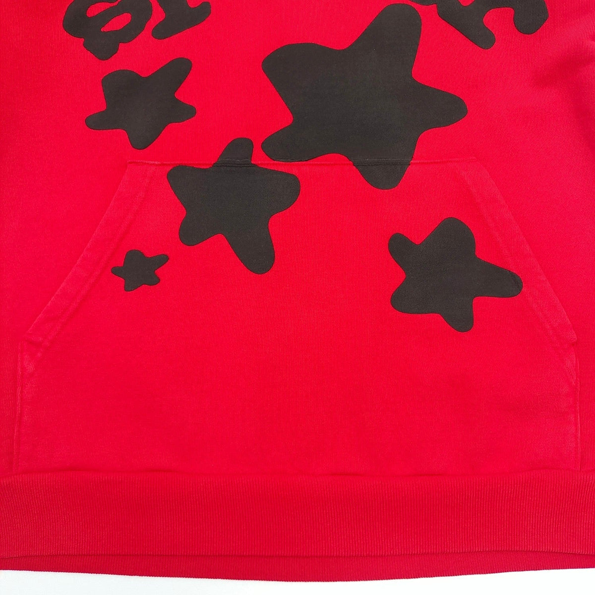 Red Cotton Star Print Pullover - Men's