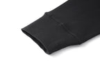 Black Cotton Bold Text Crewneck - Men's