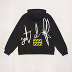 Black Cotton Print Pullover - Men's