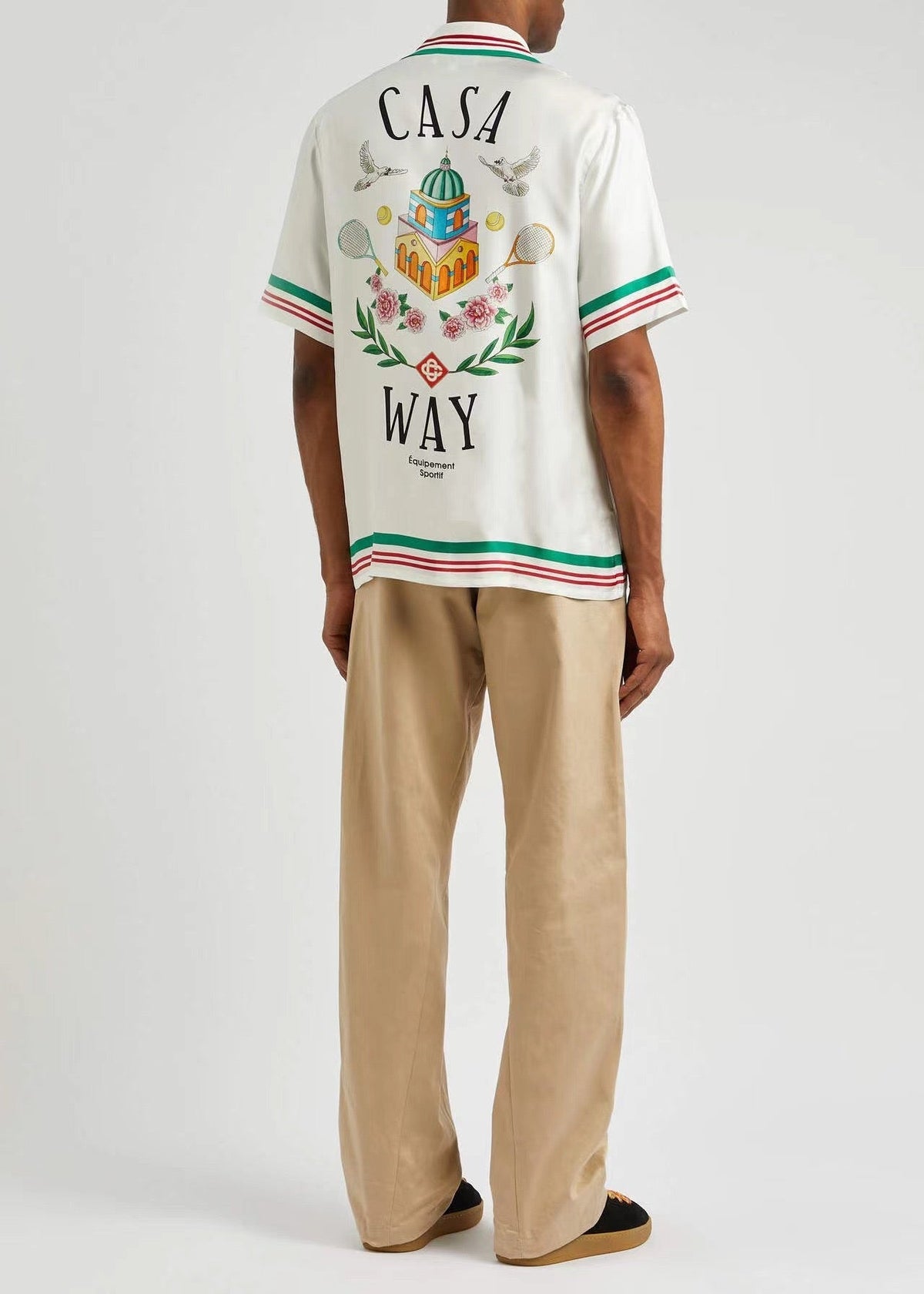 Crest Trim Silk Shirt - Men's