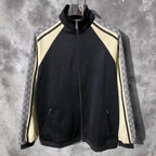 Black Jersey Monogram Panel Track - Men's