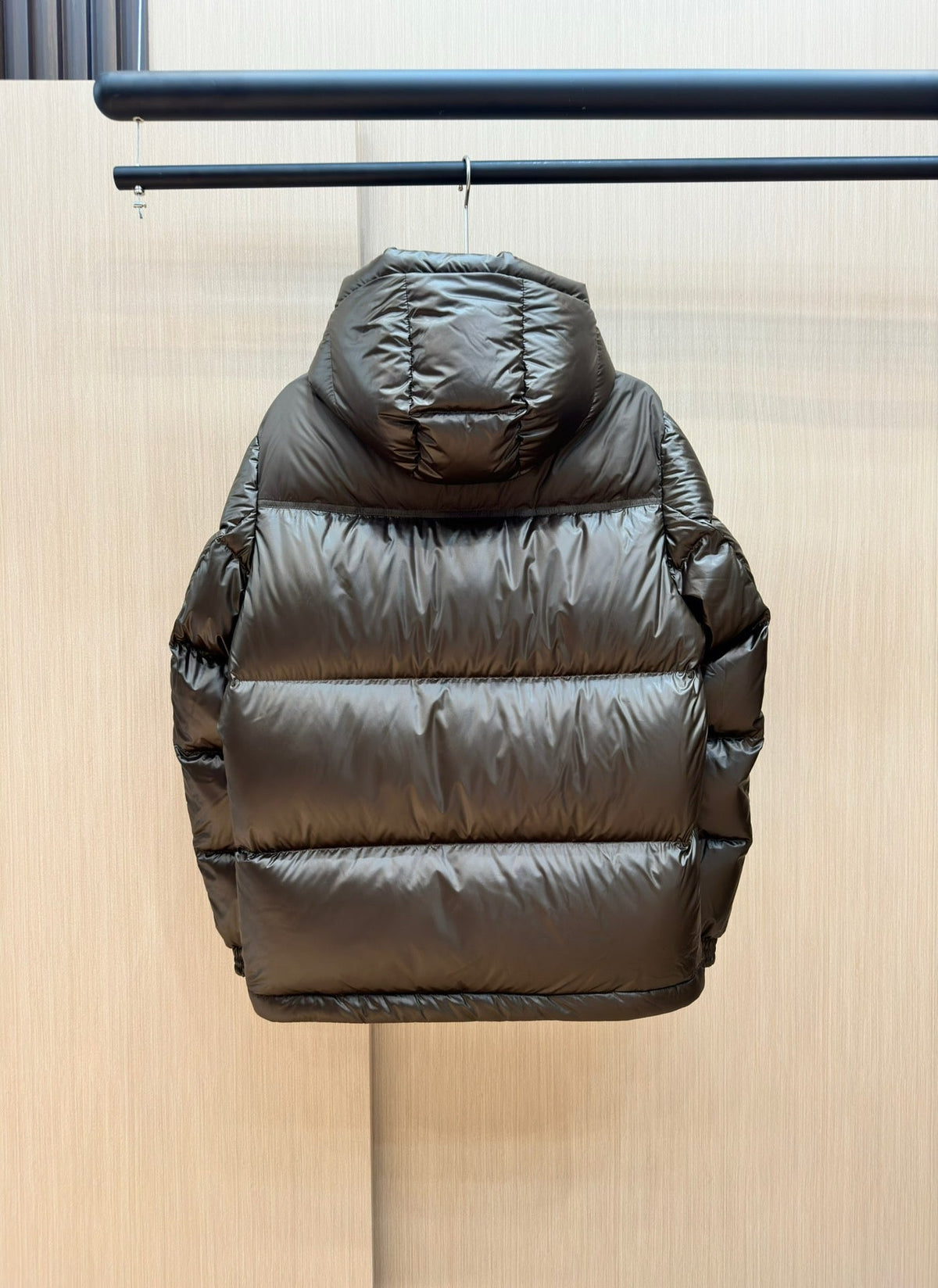 Dark Blue and Black Puffer Jacket - Men's