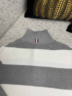 Grey Knit Argyle Long-Sleeve - Men's
