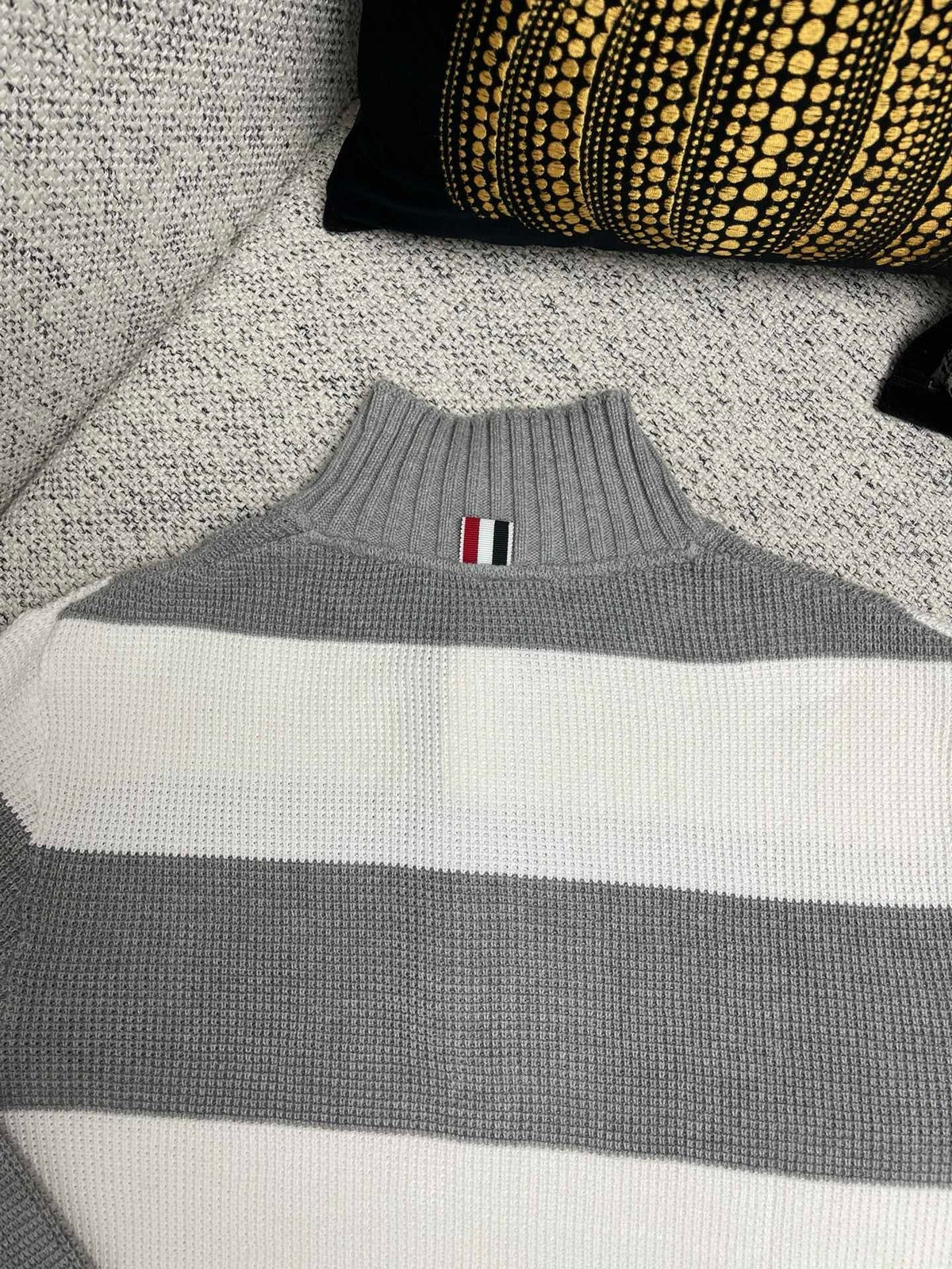 Grey Knit Argyle Long-Sleeve - Men's