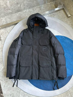 Black and White Parka - Men's