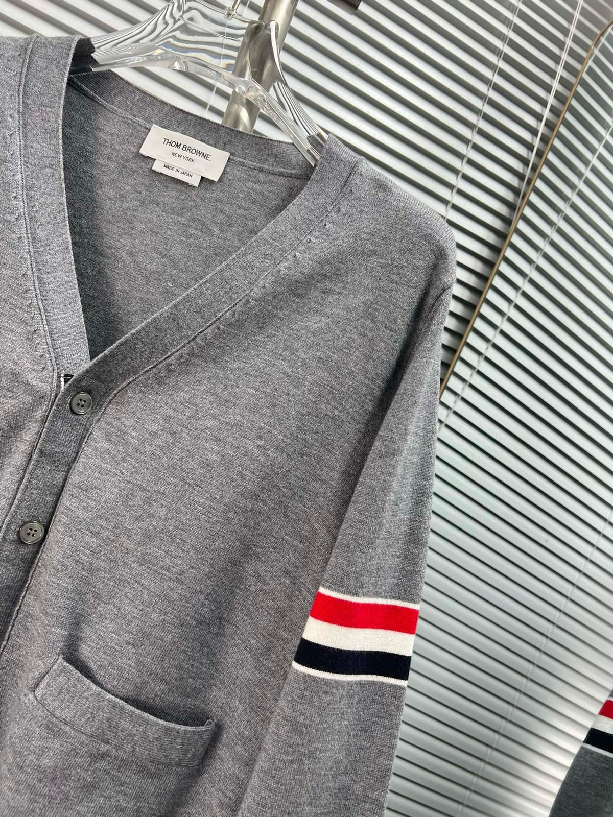 RWB Stripe Cardigan White - Men's