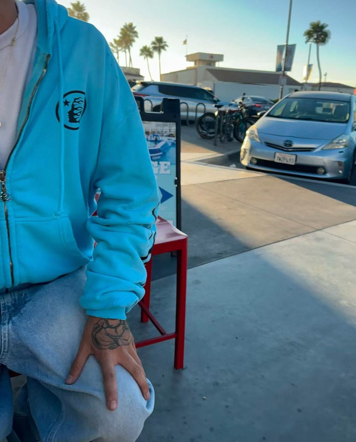 Sky Blue Hoodie - Men's