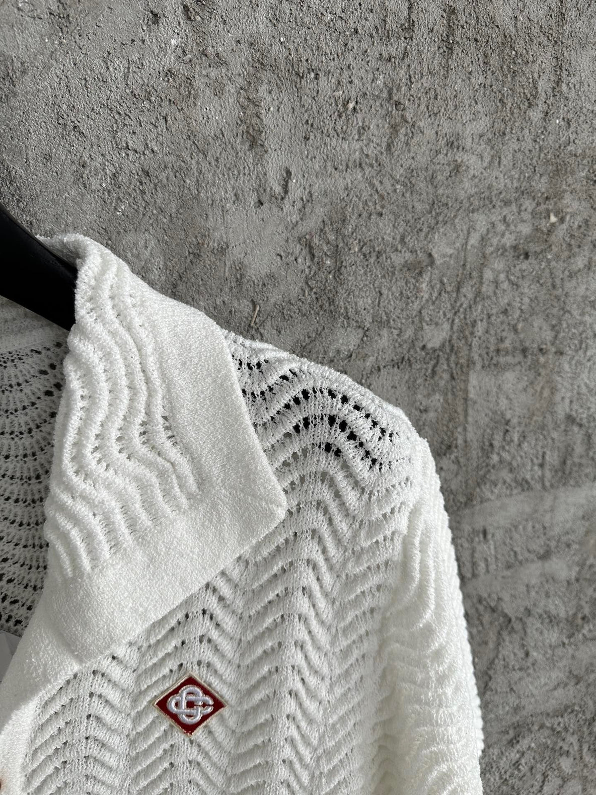 White Knit Pointelle Short-Sleeve - Men's