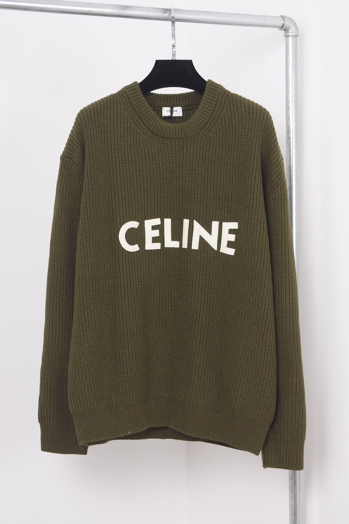 Black Cotton Bold Text Long-Sleeve - Men's