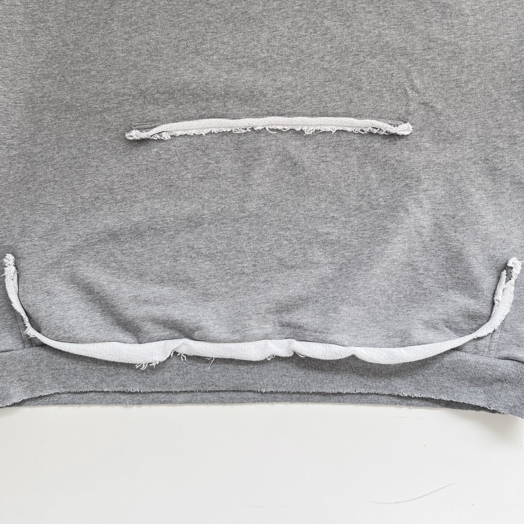 Grey Cotton Bold Text Pullover - Men's