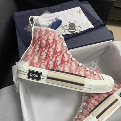 B23 High-Top Red Oblique Sneakers