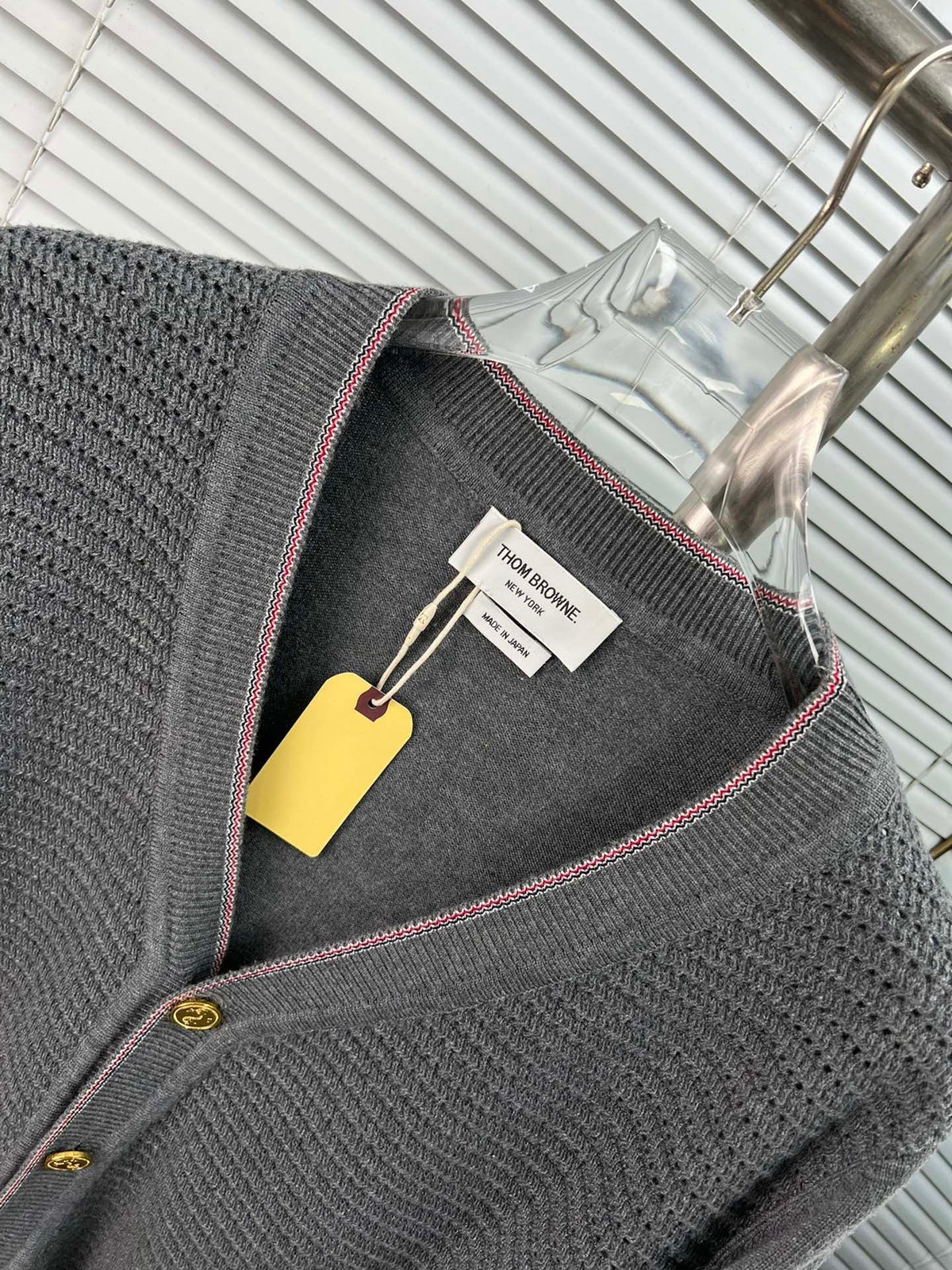 Grey Knit Cardigan - Men's