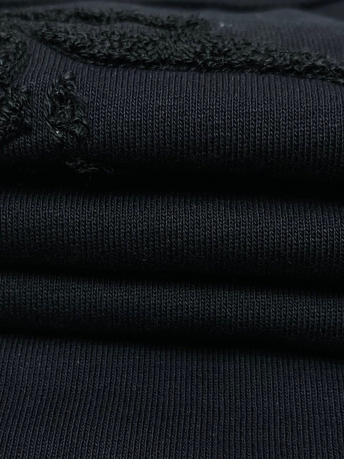 Black Cotton Tonal Emblem Crewneck - Men's