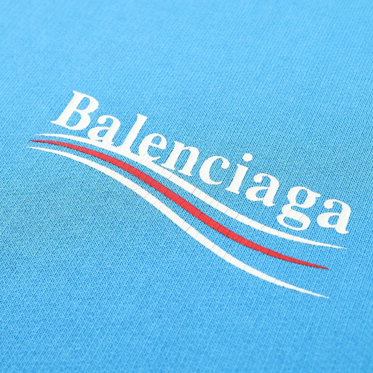 Blue Cotton Logo Pullover - Men's