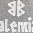Grey Cotton Bold Text Pullover - Men's