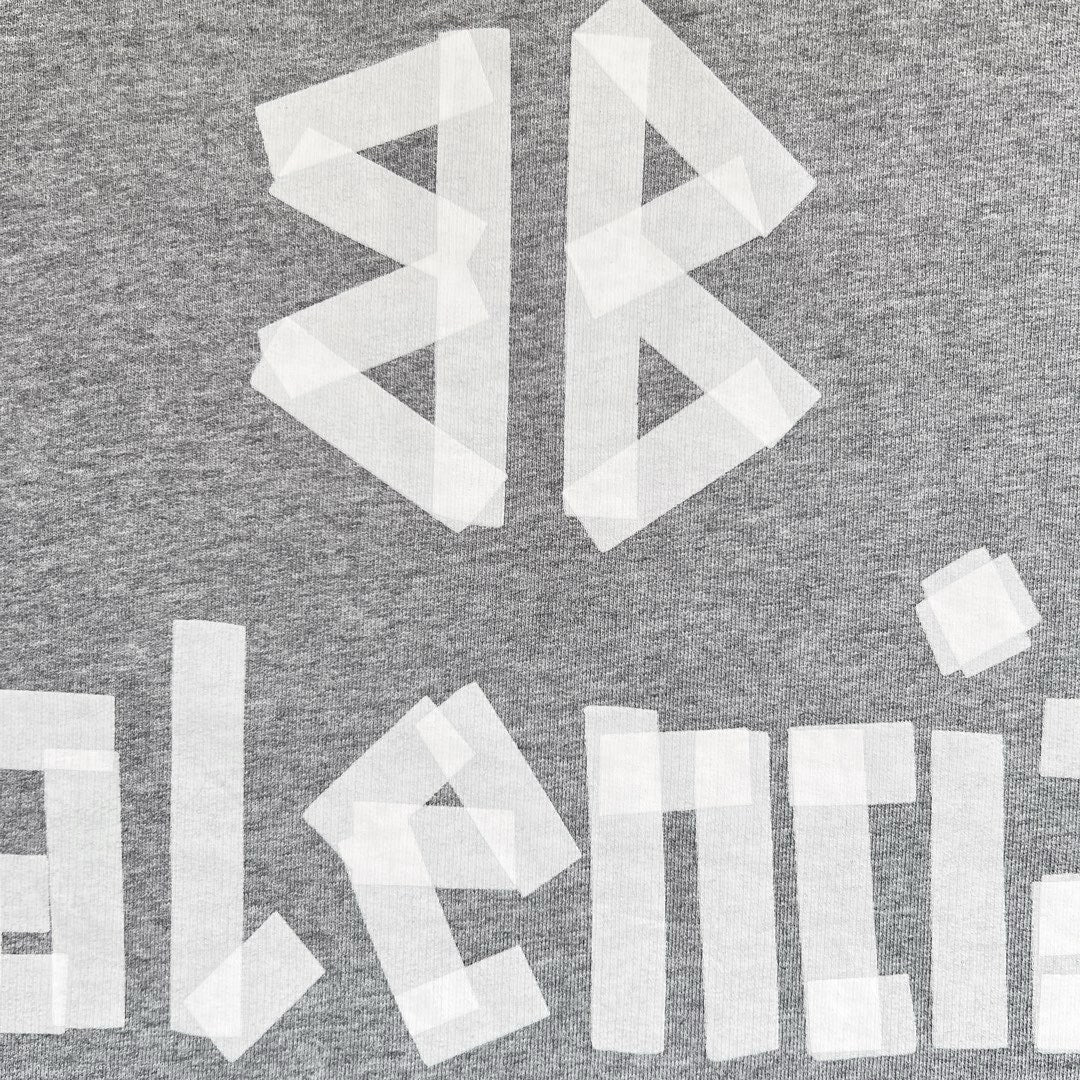 Grey Cotton Bold Text Pullover - Men's
