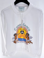 Navy Cotton Sun Graphic Crewneck - Men's