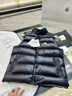 Black Nylon Glossy Gilet - Men's