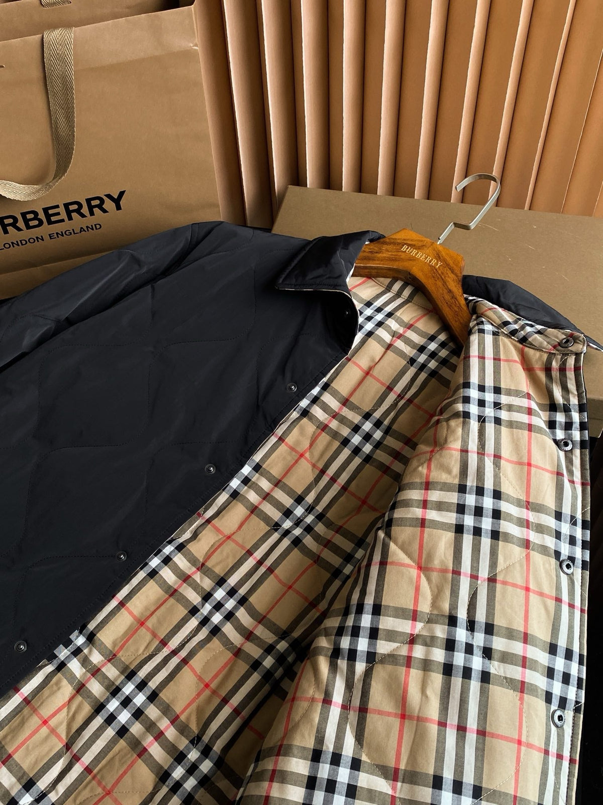 Check Overshirt Beige Shirt - Men's