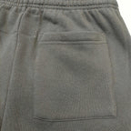 Grey Cotton Graphic Joggers - Men's