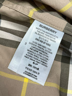 Beige Cotton Check Long-Sleeve - Men's