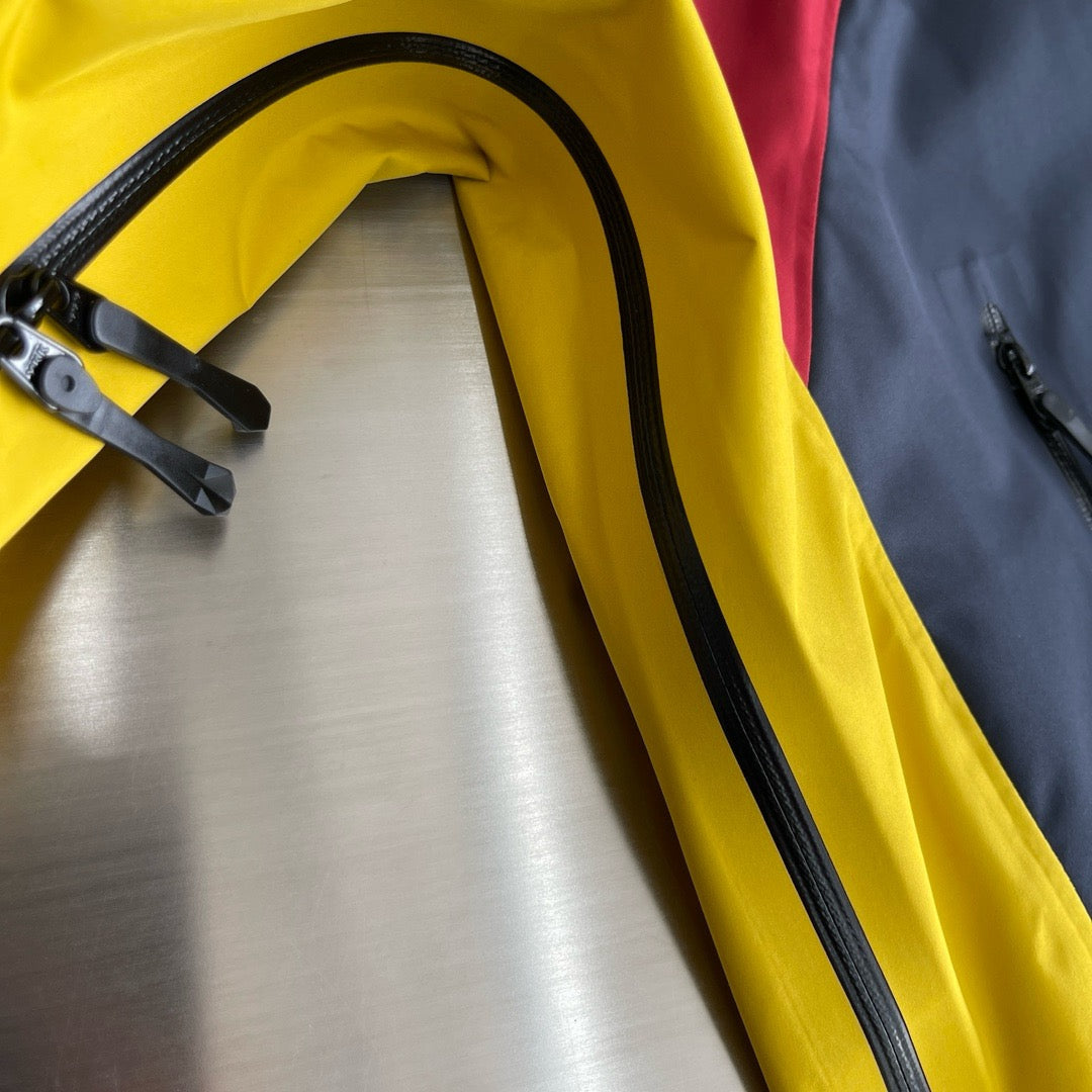 Red Nylon Colourblock Hooded - Men's