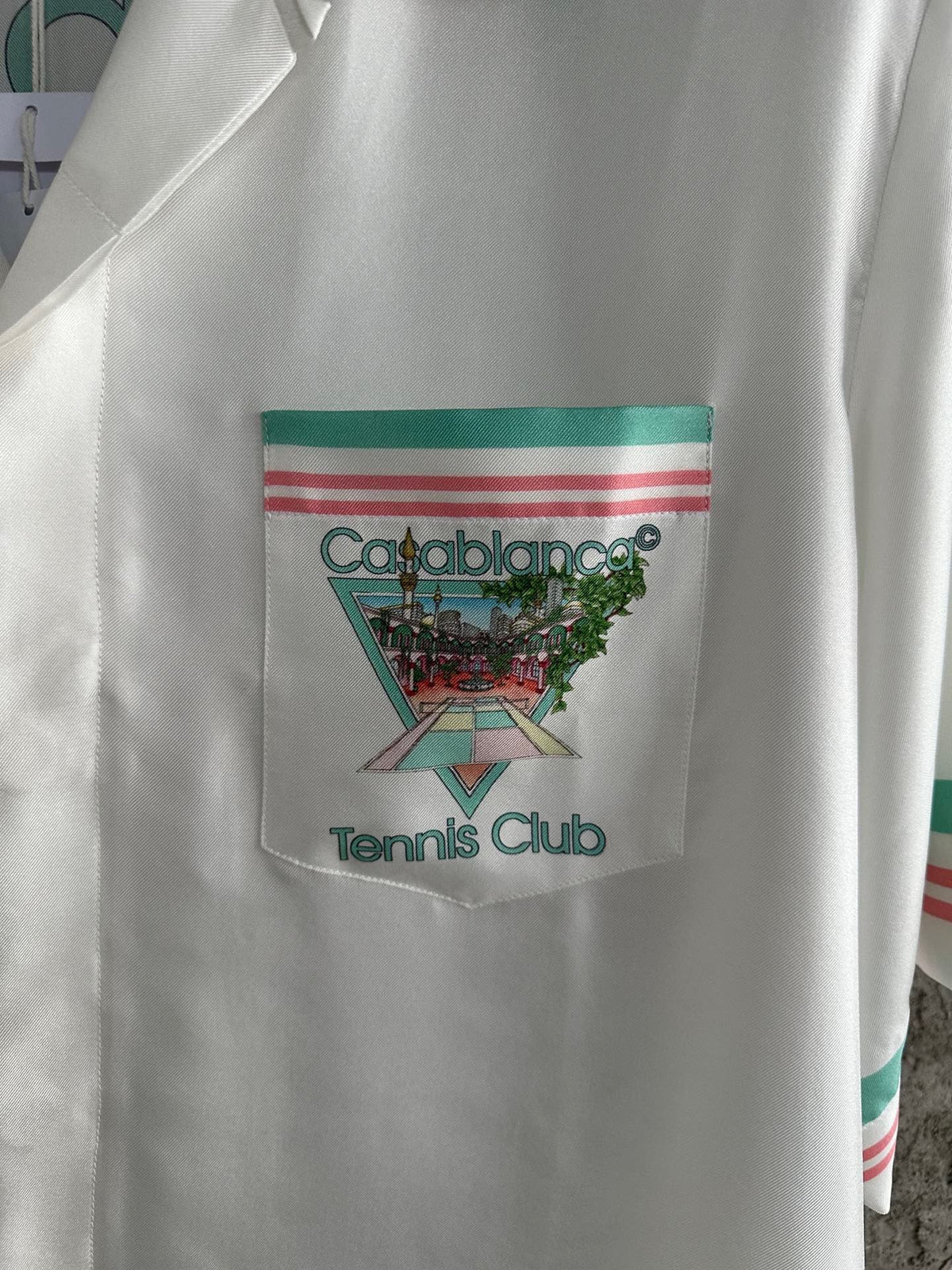 Pastel Trim Silk Shirt - Men's
