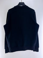 Navy Cotton Emblem Graphic Crewneck - Men's