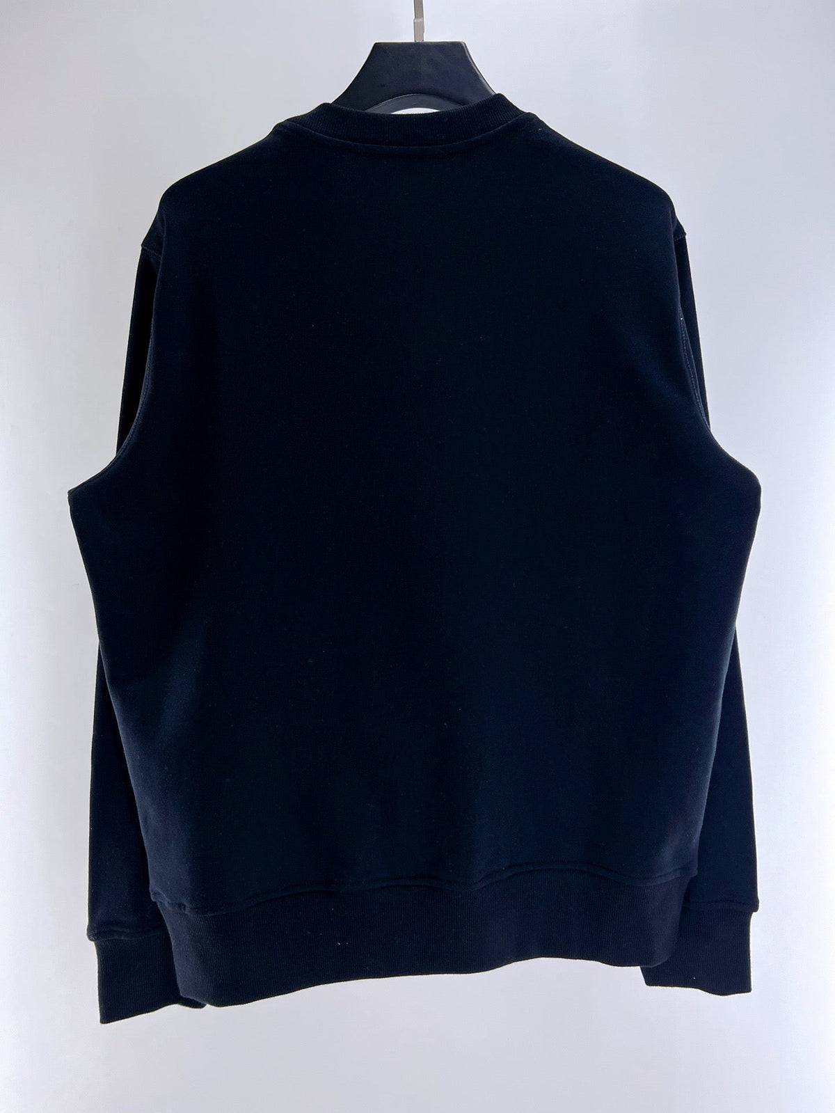 Navy Cotton Emblem Graphic Crewneck - Men's