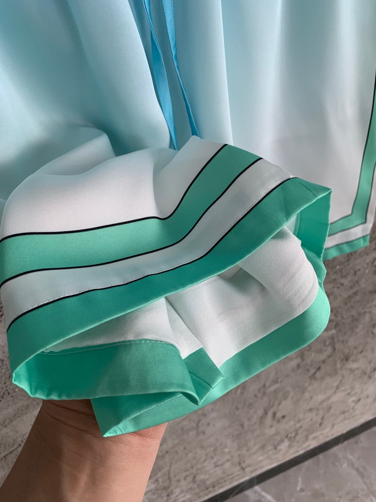 Green Silk Crest Drawstring - Men's