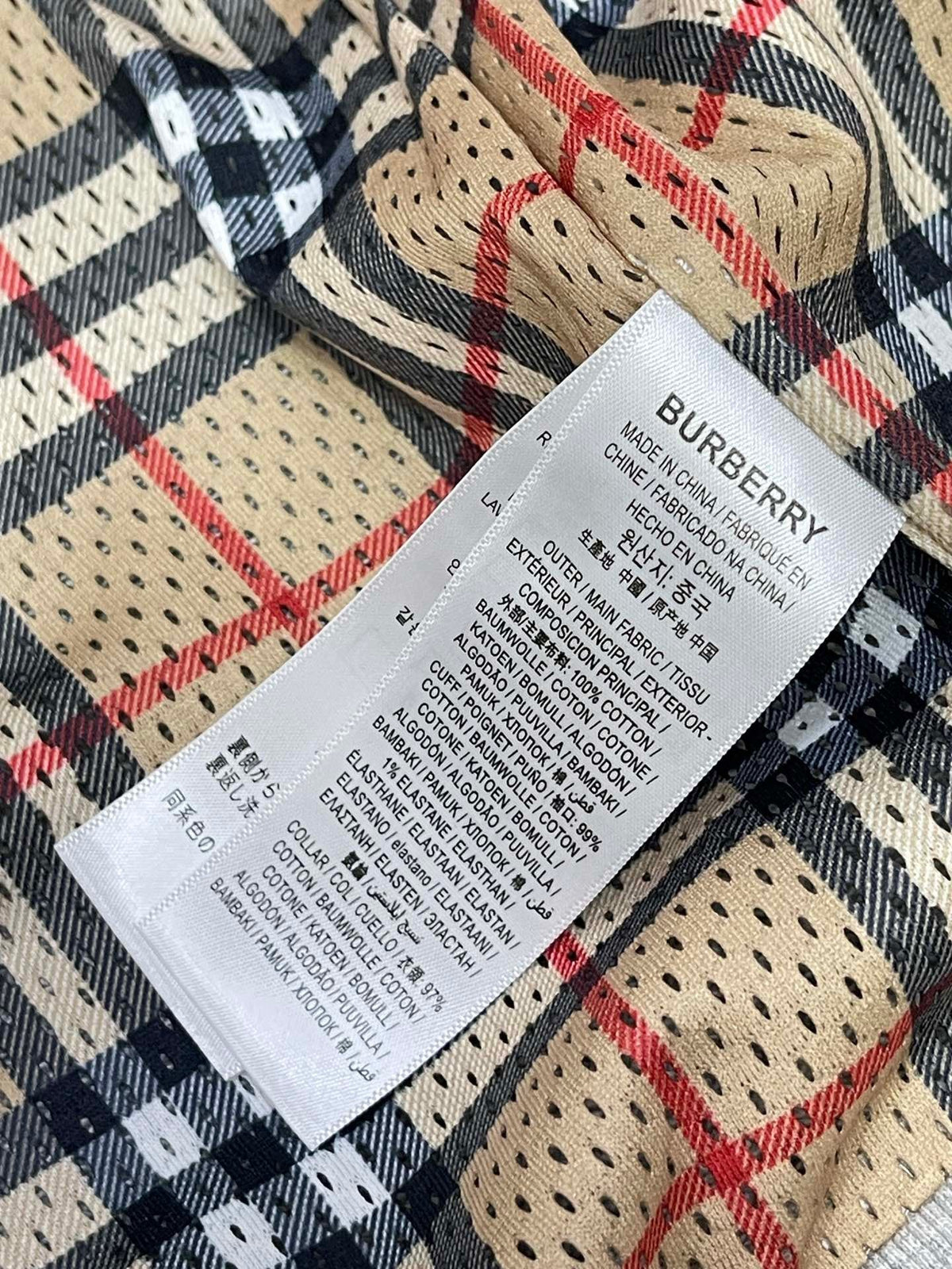Navy Cotton Check Lined Zip-Through - Men's