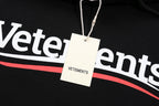 Black Cotton Logo Pullover - Men's