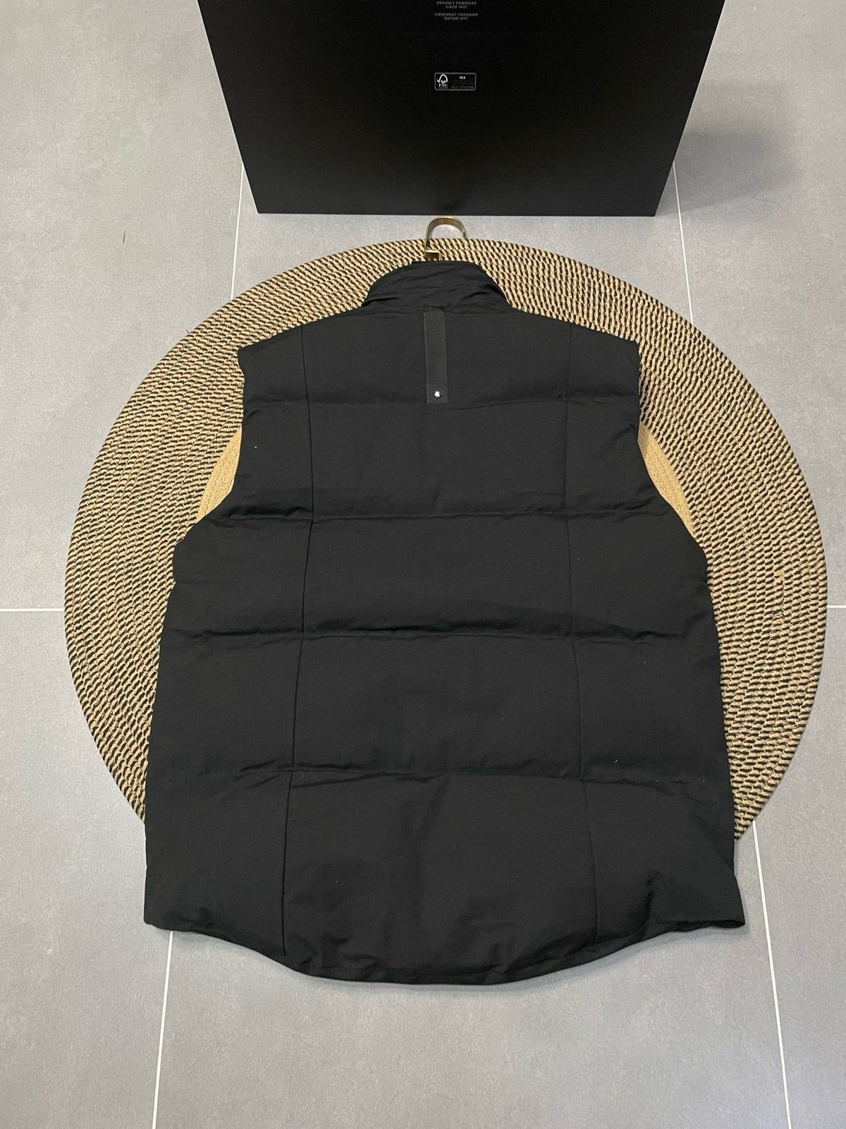 Black Nylon Logo Gilet - Men's