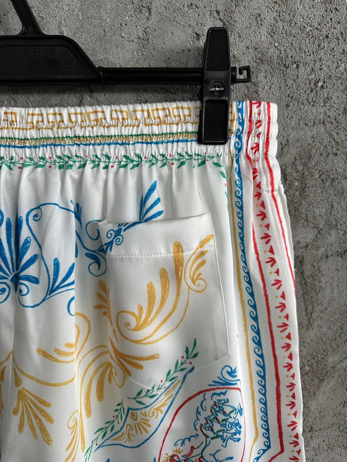 Ornate Print Silk Shorts - Men's