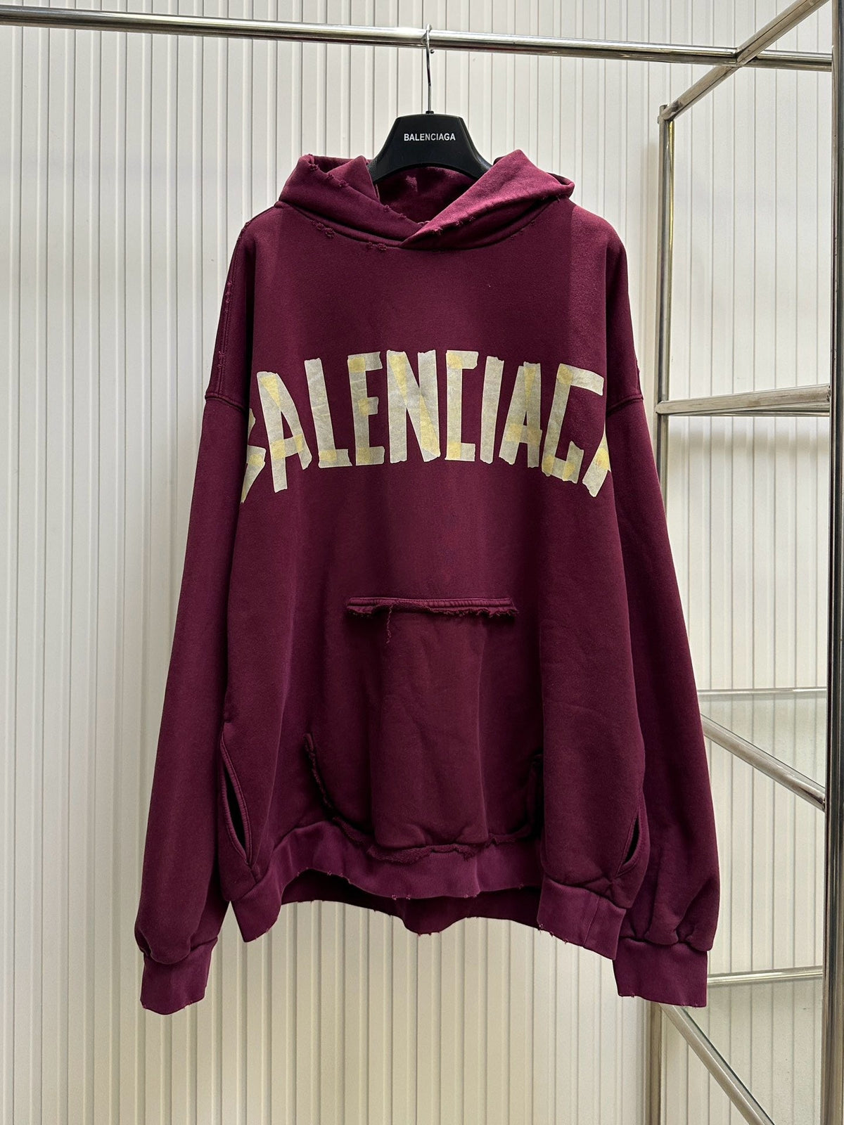 Navy Cotton Bold Text Pullover - Men's